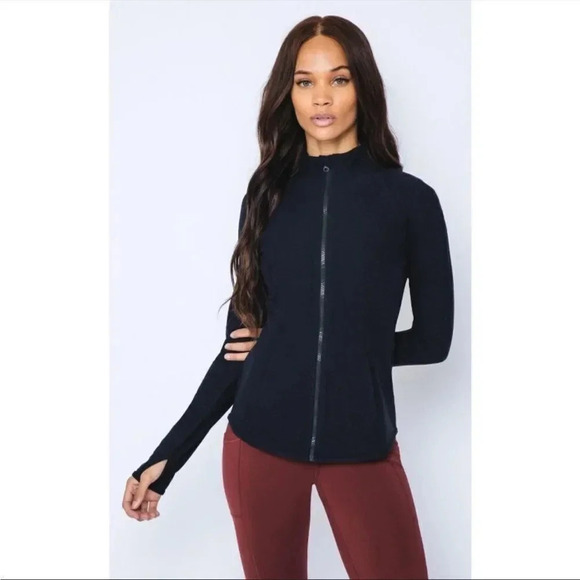 YOGALICIOUS LUX HEATHER FLARED BOTTOM JACKET SIZE L NWT - Picture 3 of 11